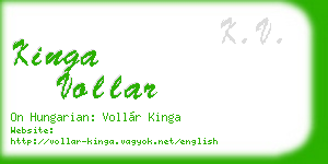 kinga vollar business card
