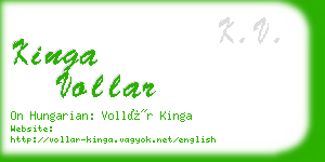 kinga vollar business card
